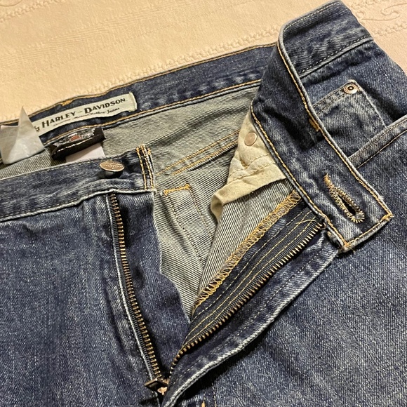 Harley-Davidson Men's Classic Boot Cut Jeans Blue Washed Denim 99027-09VM Sz 34 - Picture 13 of 16